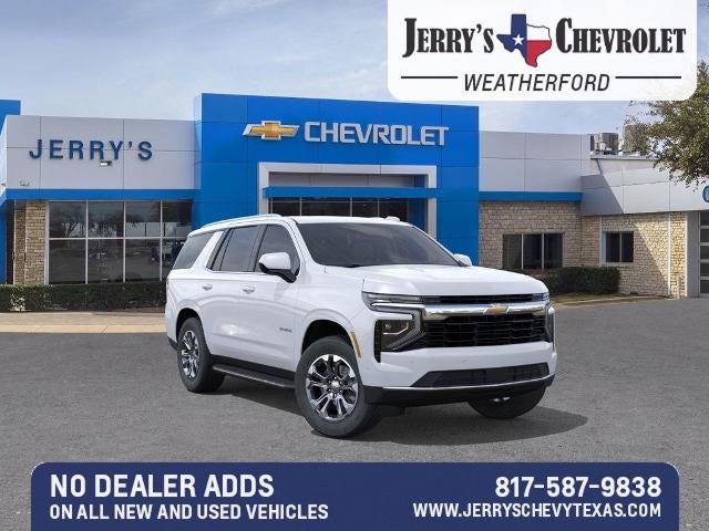 2026 Chevrolet Tahoe LS in Summit White — front three-quarter view