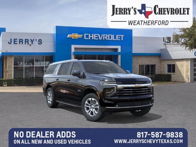 2026 Chevrolet Suburban LT in Black — front three-quarter view