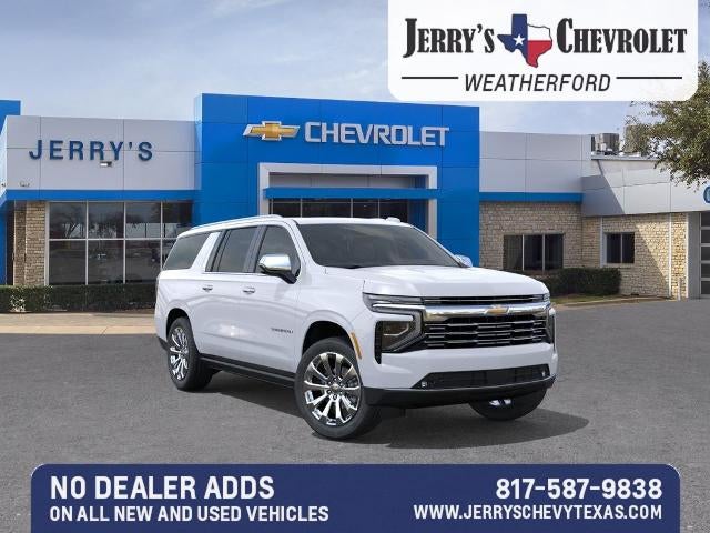 2026 Chevrolet Suburban Premier in Polar White Tricoat — front three-quarter view