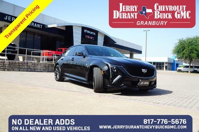 2025 Cadillac CT5 Sport in Black Raven — front three-quarter view