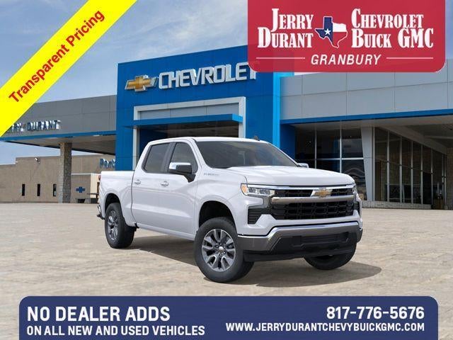 2026 Chevrolet Silverado 1500 LT in Summit White — front three-quarter view