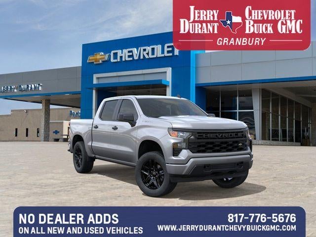 2026 Chevrolet Silverado 1500 Custom in Sterling Gray Metallic — front three-quarter view