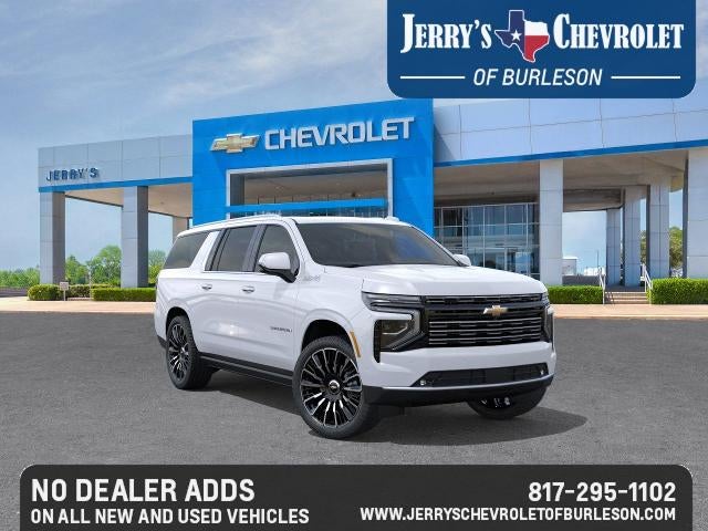 2026 Chevrolet Suburban High Country in Polar White Tricoat — front three-quarter view