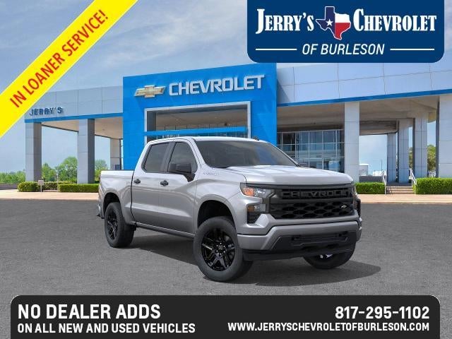 2026 Chevrolet Silverado 1500 Custom in Sterling Gray Metallic — front three-quarter view