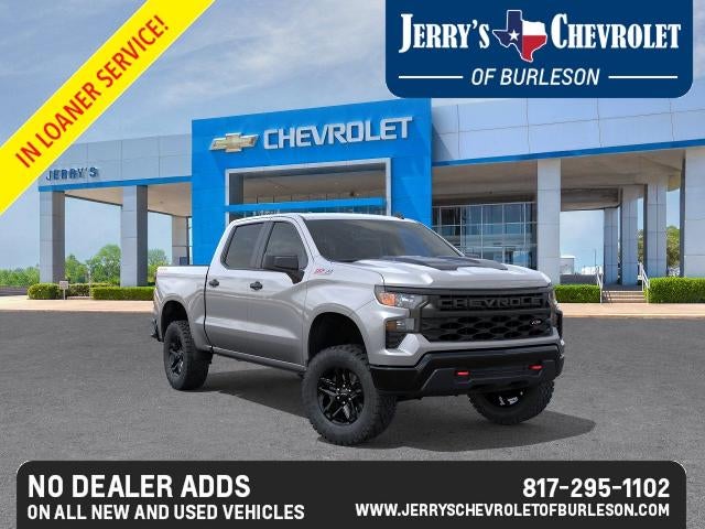 2026 Chevrolet Silverado 1500 Custom Trail Boss in Sterling Gray Metallic — front three-quarter view