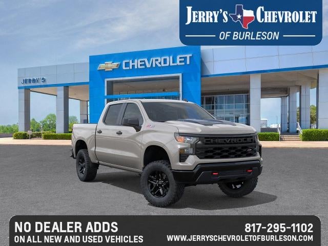 2026 Chevrolet Silverado 1500 Custom Trail Boss in White Sands — front three-quarter view